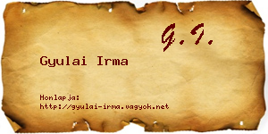 Gyulai Irma névjegykártya